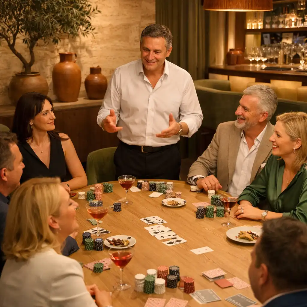 Stół w jasnej restauracji Sorvexya